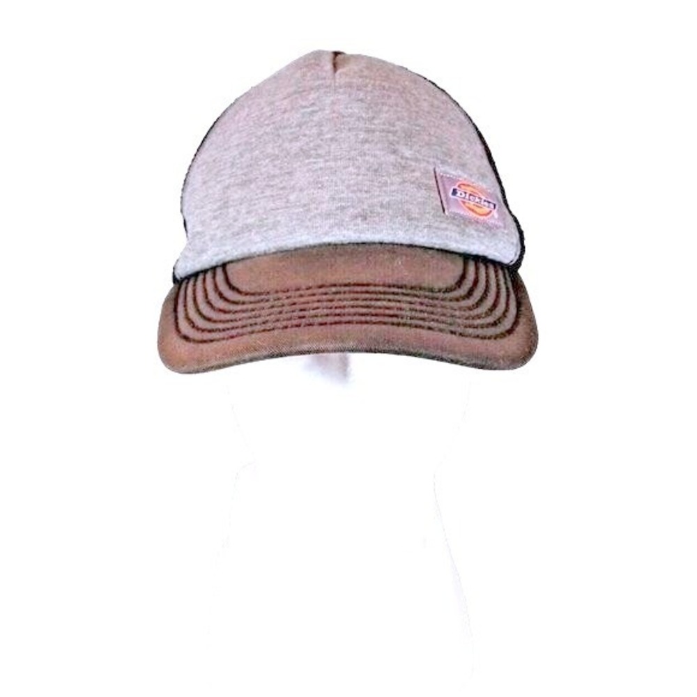 Dickies Logo Baseball‎ Cap Men's Brown Gray Snapback Mesh Back Hat